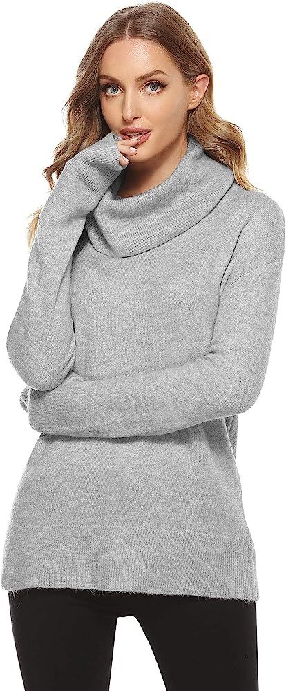Woolicity Women's Oversized Turtleneck Cowl Neck Sweaters Long Sleeve Loose Fitting Ribbed Cozy S... | Amazon (US)