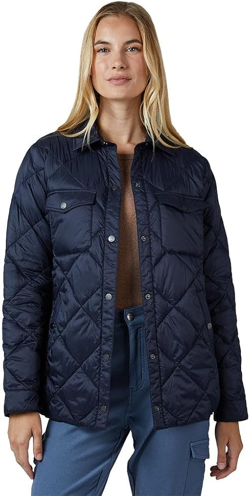 32 Degrees Heat Women’s Lightweight Poly-Fill Shirt Jacket – Quilted Snap-Front Shacket | Amazon (US)