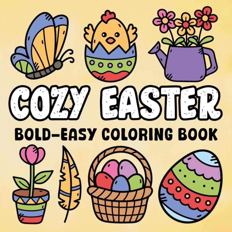 Easter Gifts For Kids Boys, Girls: Easter Bold & Easy Coloring Book: With +48 Simple Designs For ... | Amazon (US)