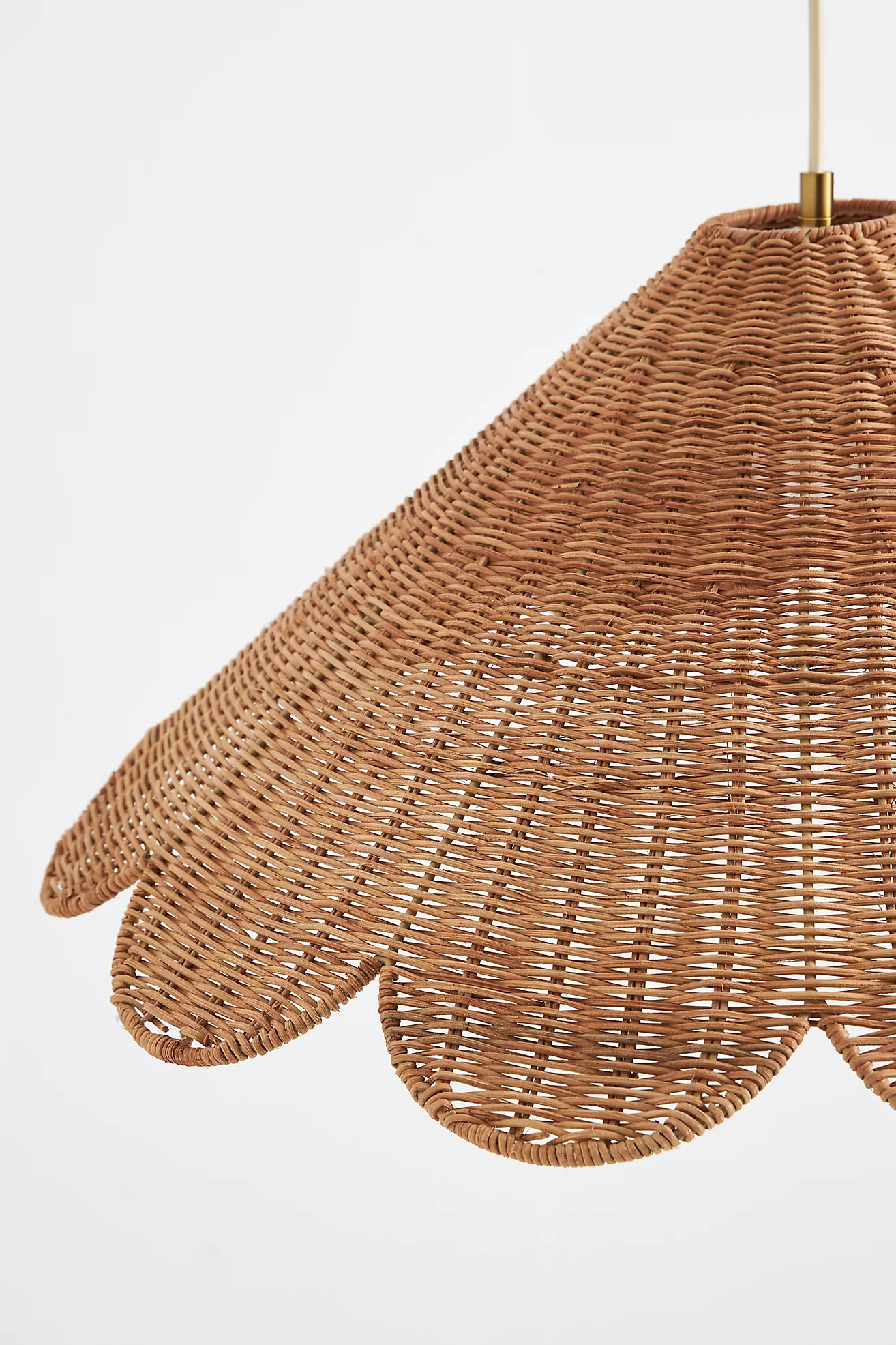 Maude Scalloped Rattan Pendant | Anthropologie (US)