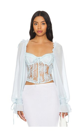 Sade Top in Light Blue | Revolve Clothing (Global)