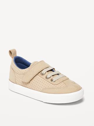 Unisex Perforated Faux-Suede Sneakers for Toddler | Old Navy (US)