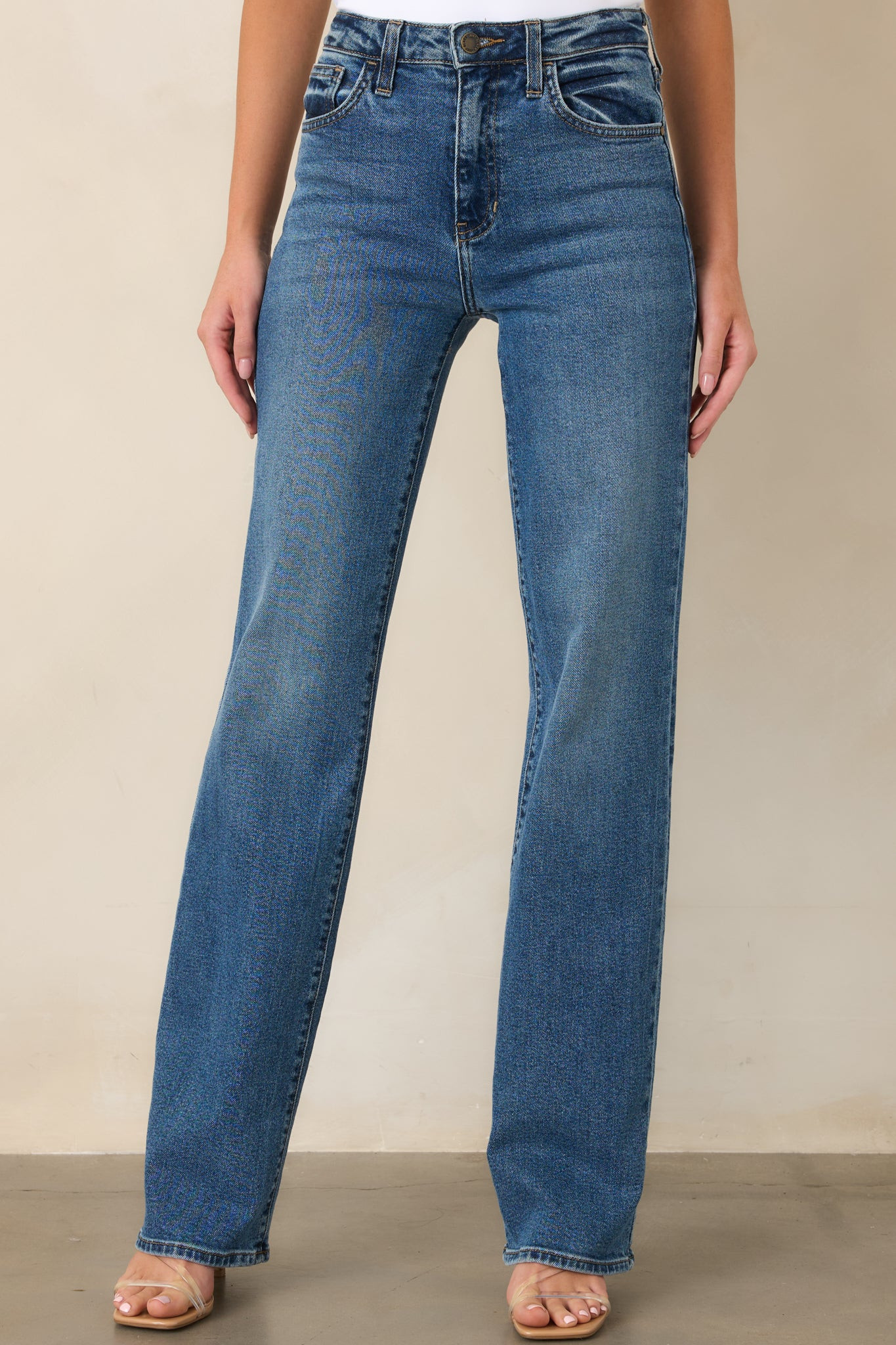 It’s a Long Story Dark Wash Cotton Denim Long Length Jeans 24 / Dark Wash | Red Dress