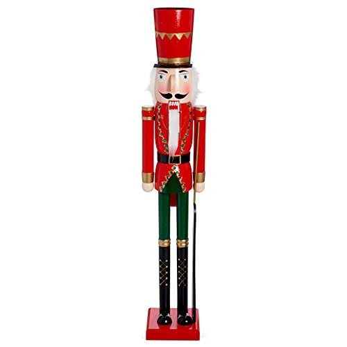 THE TWIDDLERS 48 Inch/ 4ft Large Giant Nutcracker Christmas Decor (Soldier) Life Size Nutcracker Wooden Figure, Nutcracker Christmas Decorations Xmas Ornaments, Cascanueces de Navidad Grandes | Amazon (US)