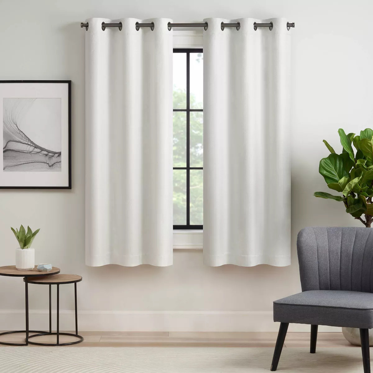 2pk Eclipse Agata Snow Curtain Panels White | Target