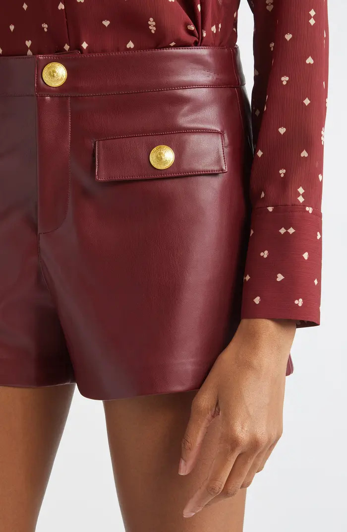 L'AGENCE Dionne Faux Leather Shorts | Nordstrom | Nordstrom