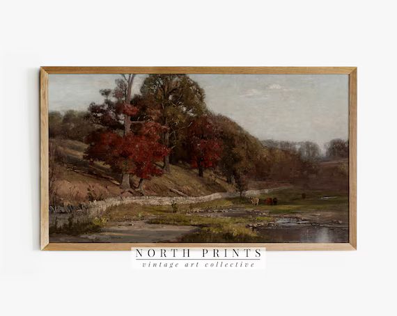 Autumn Landscape Samsung Frame TV Art | Vintage Fall Painting | DIGITAL Download | TV237 | Etsy (US)