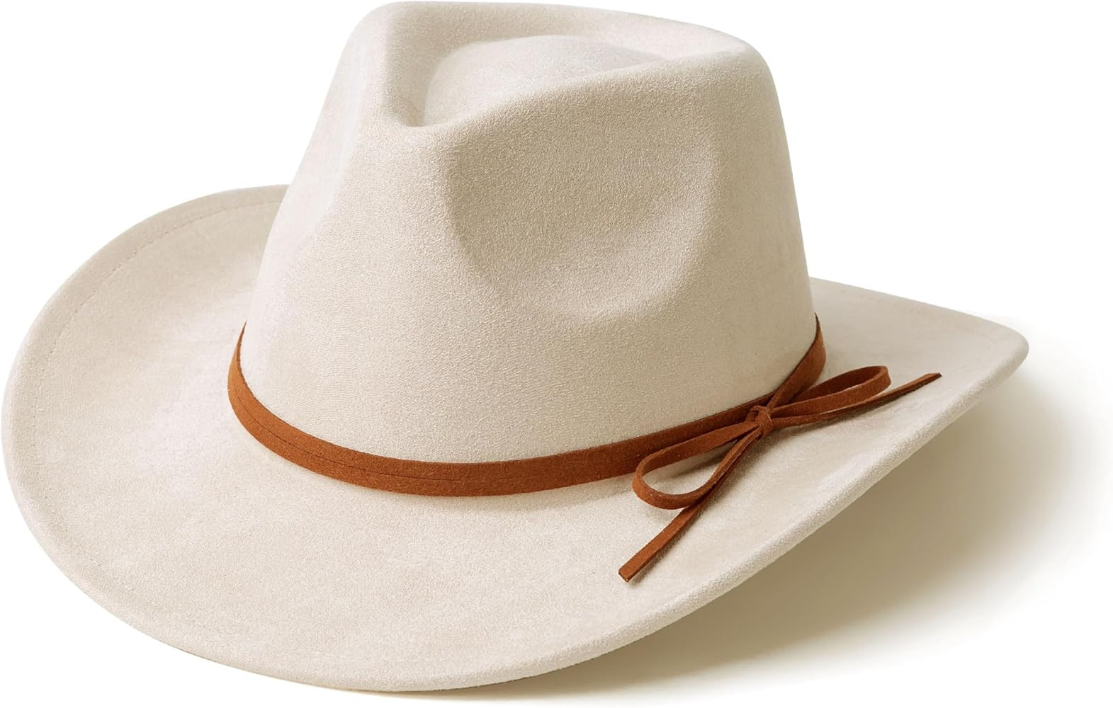 Suede Cowboy Hat for Women and Men Classic Western Cowboy Hats with Wide Brim | Amazon (US)