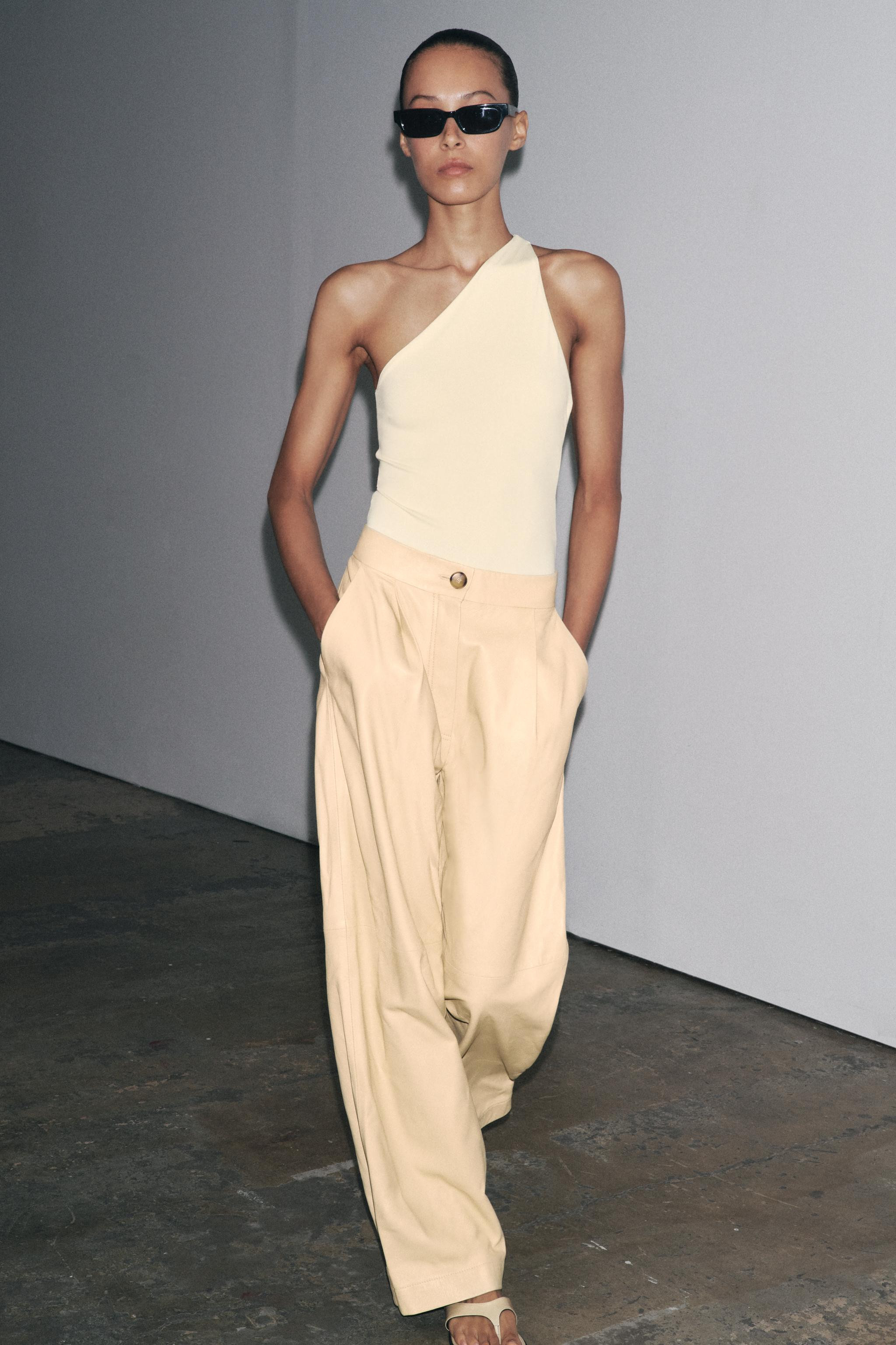 ASYMMETRIC POLYAMIDE BODYSUIT | Zara UK