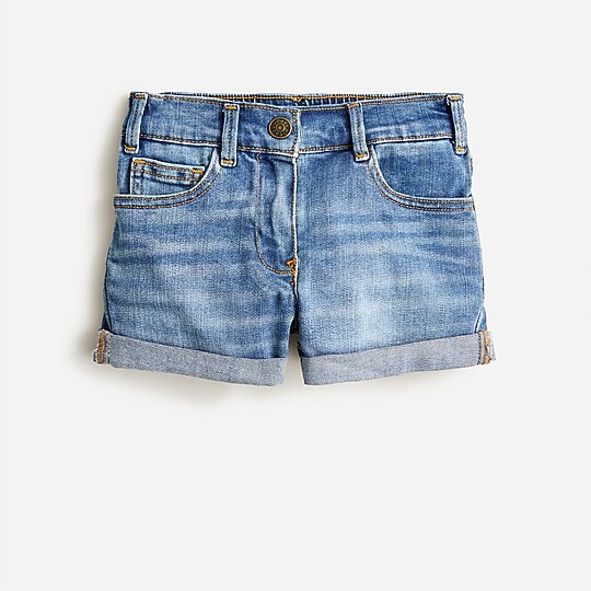 Girls' runaround denim short | J. Crew US