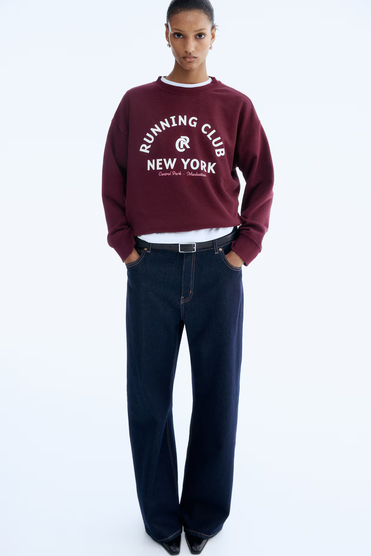 Sweatshirt with Text Motif | H&M (US + CA)