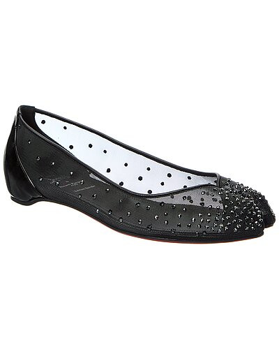 x Maison Margiela Marlougiela Strass Mesh & Patent Flat | Gilt & Gilt City
