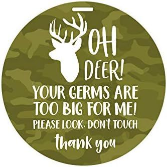 Camouflage Deer Stop No Touching Baby Car Seat Sign/Country Boy Stroller Tag/Camo Car Seat Accessory | Amazon (US)