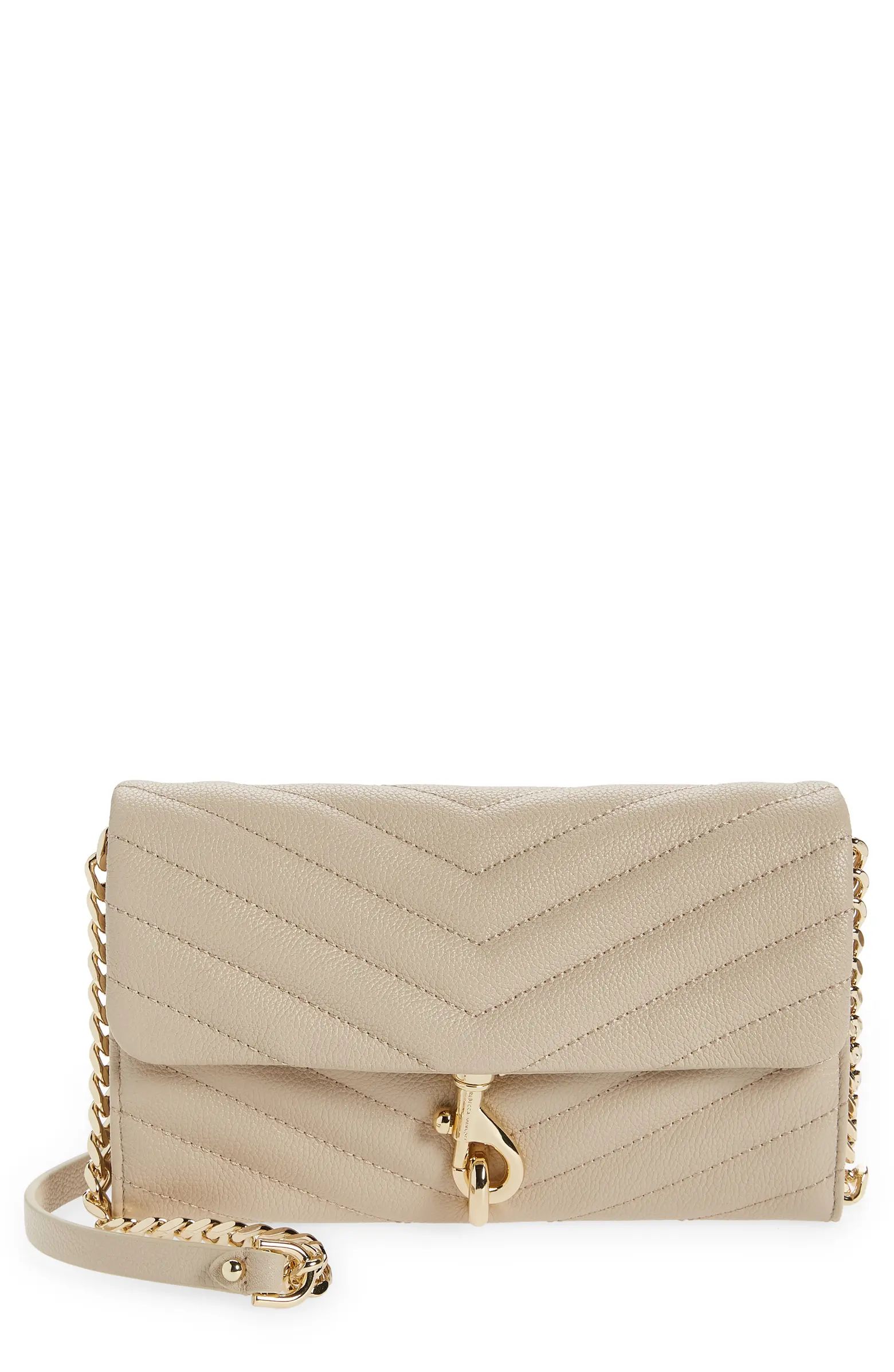 Rebecca Minkoff Edie Quilted Leather Wallet on a Chain | Nordstrom | Nordstrom