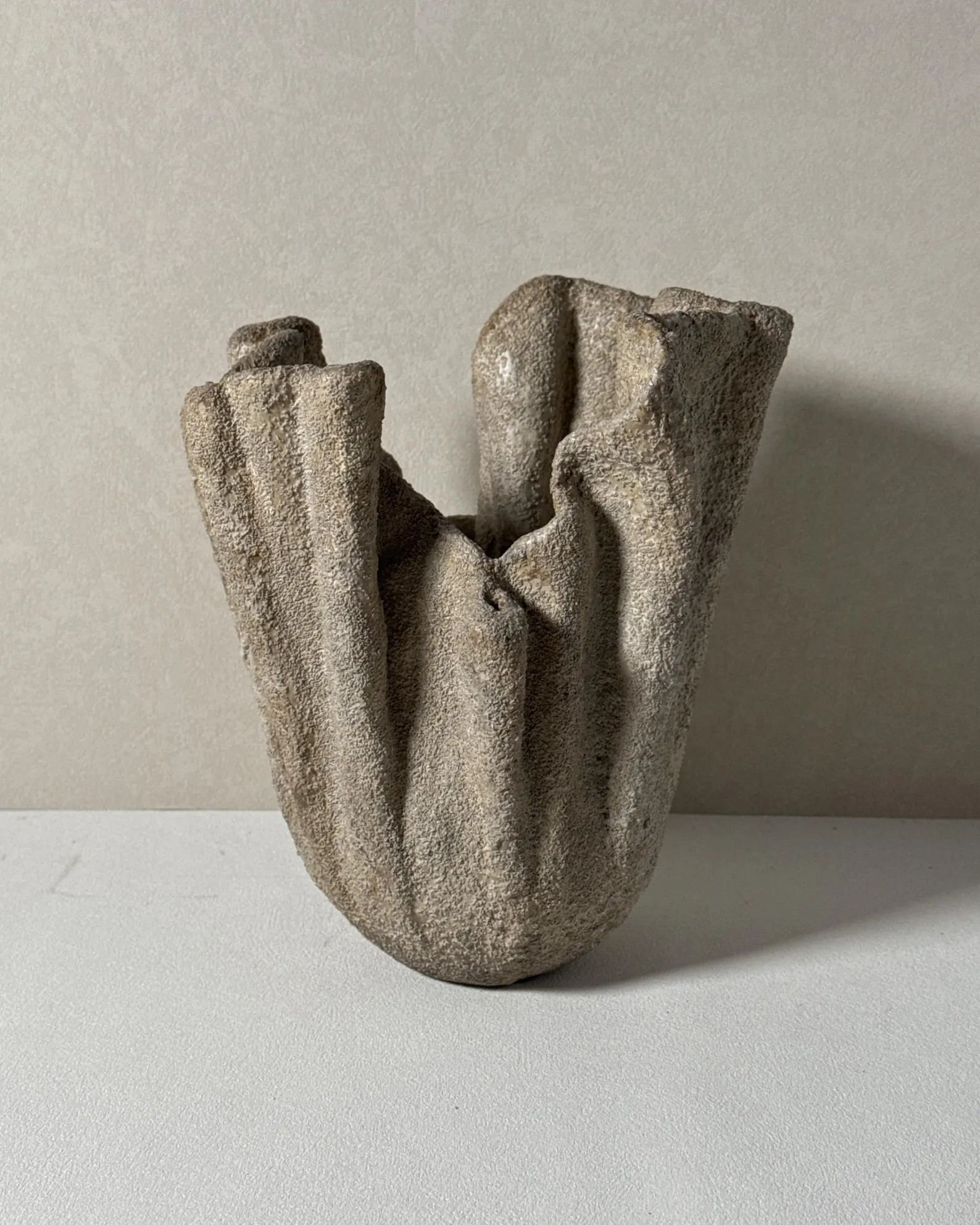 Sculptural Cement Vase | Handmade Neutral Wabi Sabi Decor | Etsy (US)