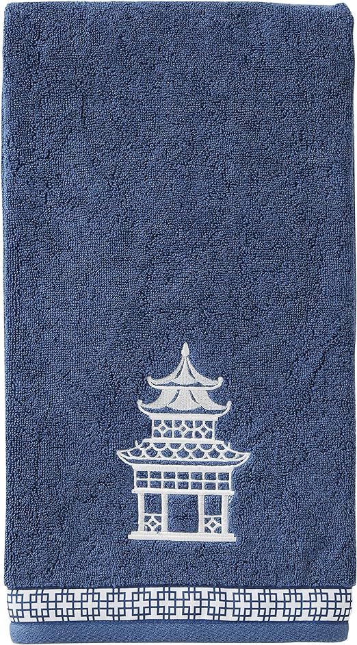 SKL Home Chinoiserie Bath Towel, Navy 50.00" x 27.00" | Amazon (US)