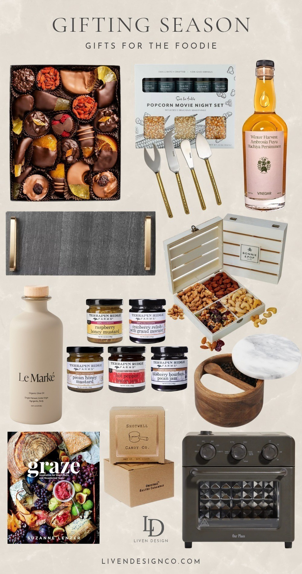 Gift guide for the foodie. Gift for her. Gift for him. Gift guide. Gourmet chocolate. Spices. Olive oil. Nuts. Cheese board. Host gift. Cooking gift. Air fryer. #Christmasgifts #giftguide #holidayshopping #giftsforwomen #giftsformen

#LTKGiftGuide #LTKHoliday #LTKfoodie
