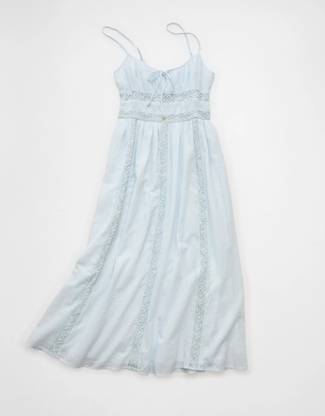 AE Tie-Front Lace Midi Dress | American Eagle Outfitters (US & CA)
