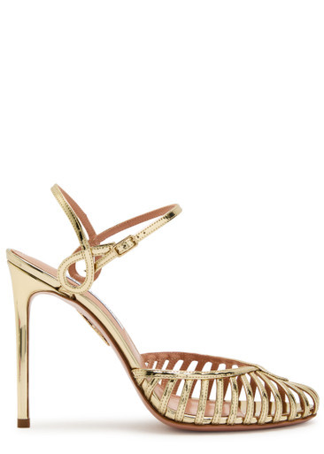 Sweet Surrender 105 metallic leather pumps | Harvey Nichols