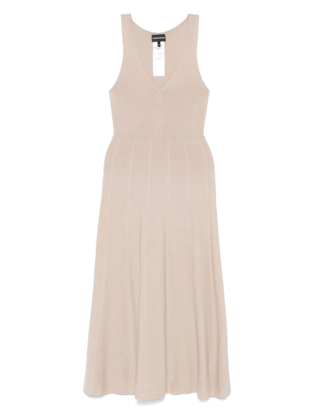 Emporio Armani Women's Midi Dress in Beige | Size 40 | EW001449AF15108U8020 | LOZURI