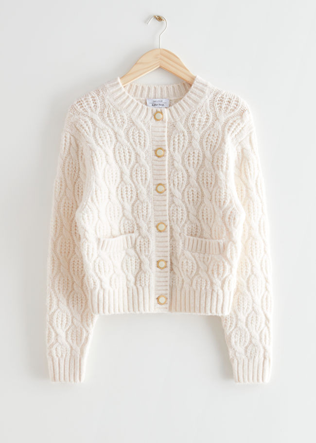Cable Knit Wool Cardigan | & Other Stories US