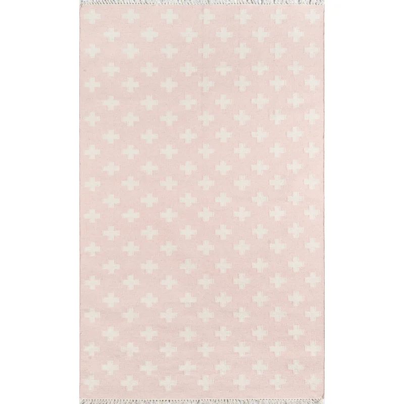 Topanga Wool Pink/White Rug | Wayfair North America