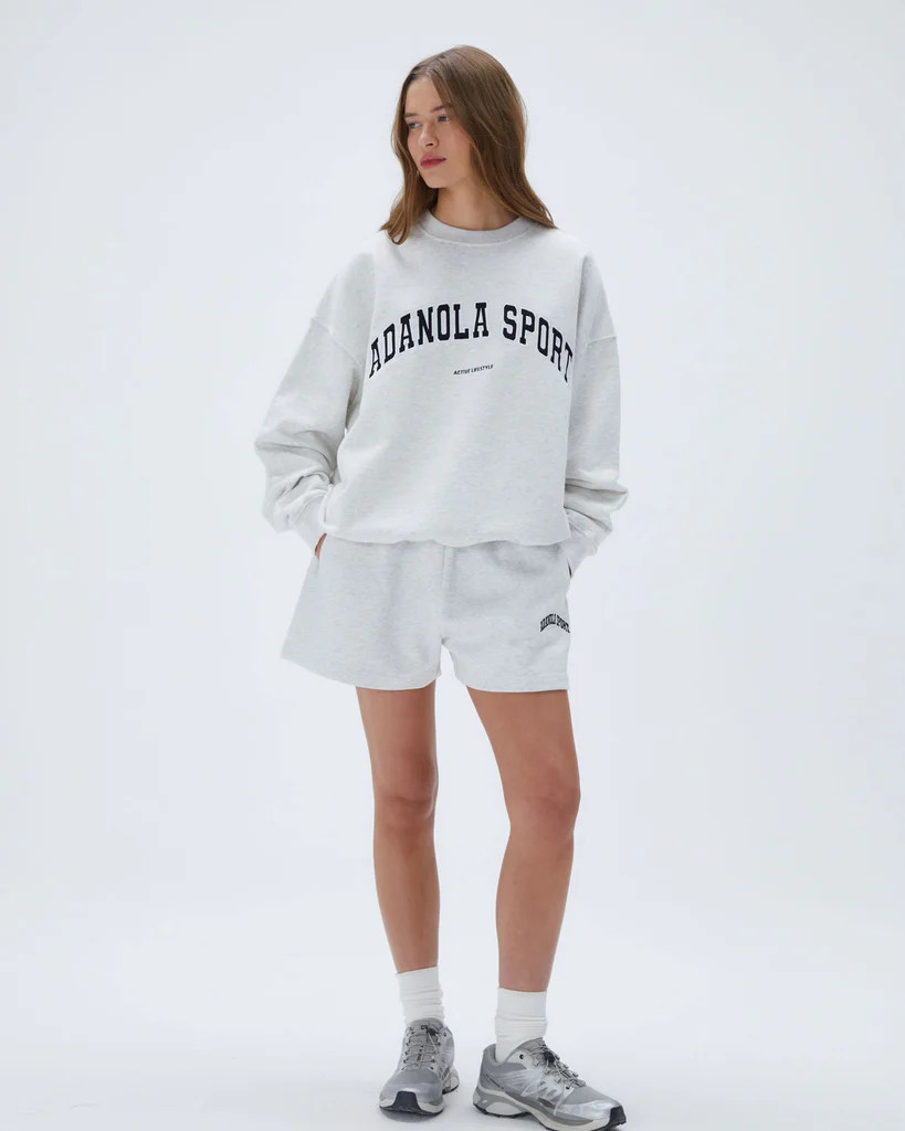 AS Sweat Shorts - Light Grey Melange | Adanola UK