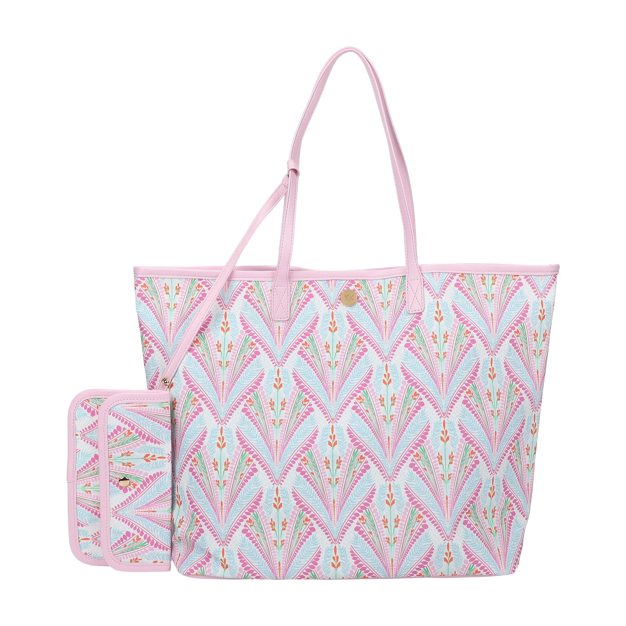 Petals & Plumes Oversized Tote with Wallet | Packed Party
