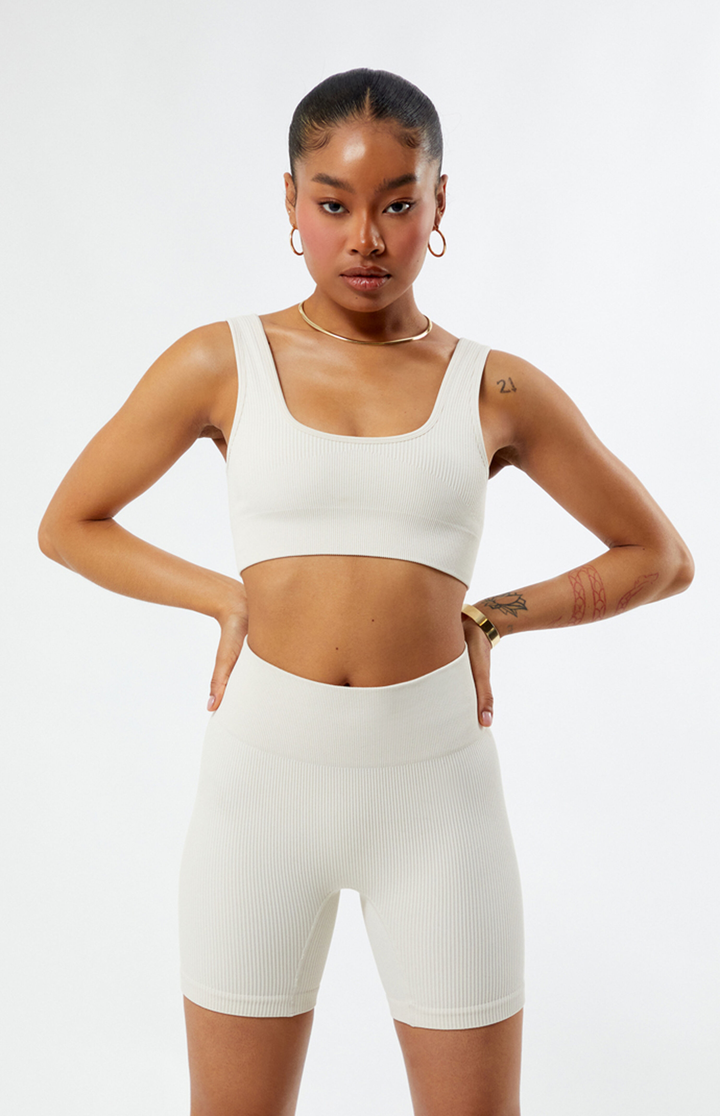 PAC 1980 Active Seamless Ribbed Biker Shorts | PacSun