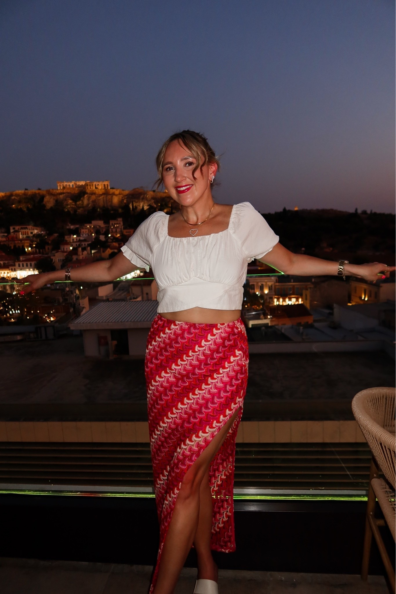 Cutest skirt for night 1 in Athens! I am in a size small!