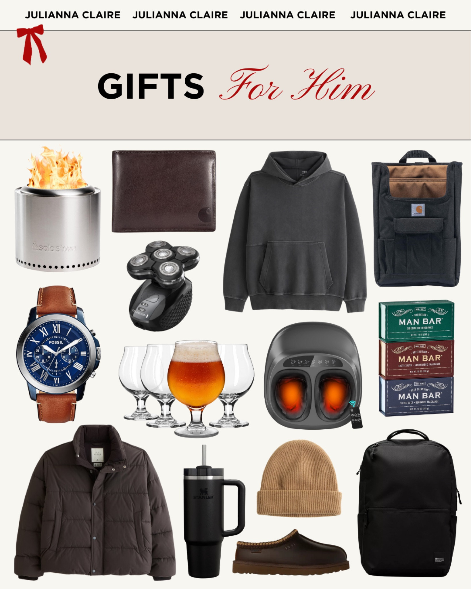 Gift ideas for him 🎄

Holiday gift guide for men // Christmas gift ideas 2024 

#LTKGiftGuide #LTKMens #LTKHoliday