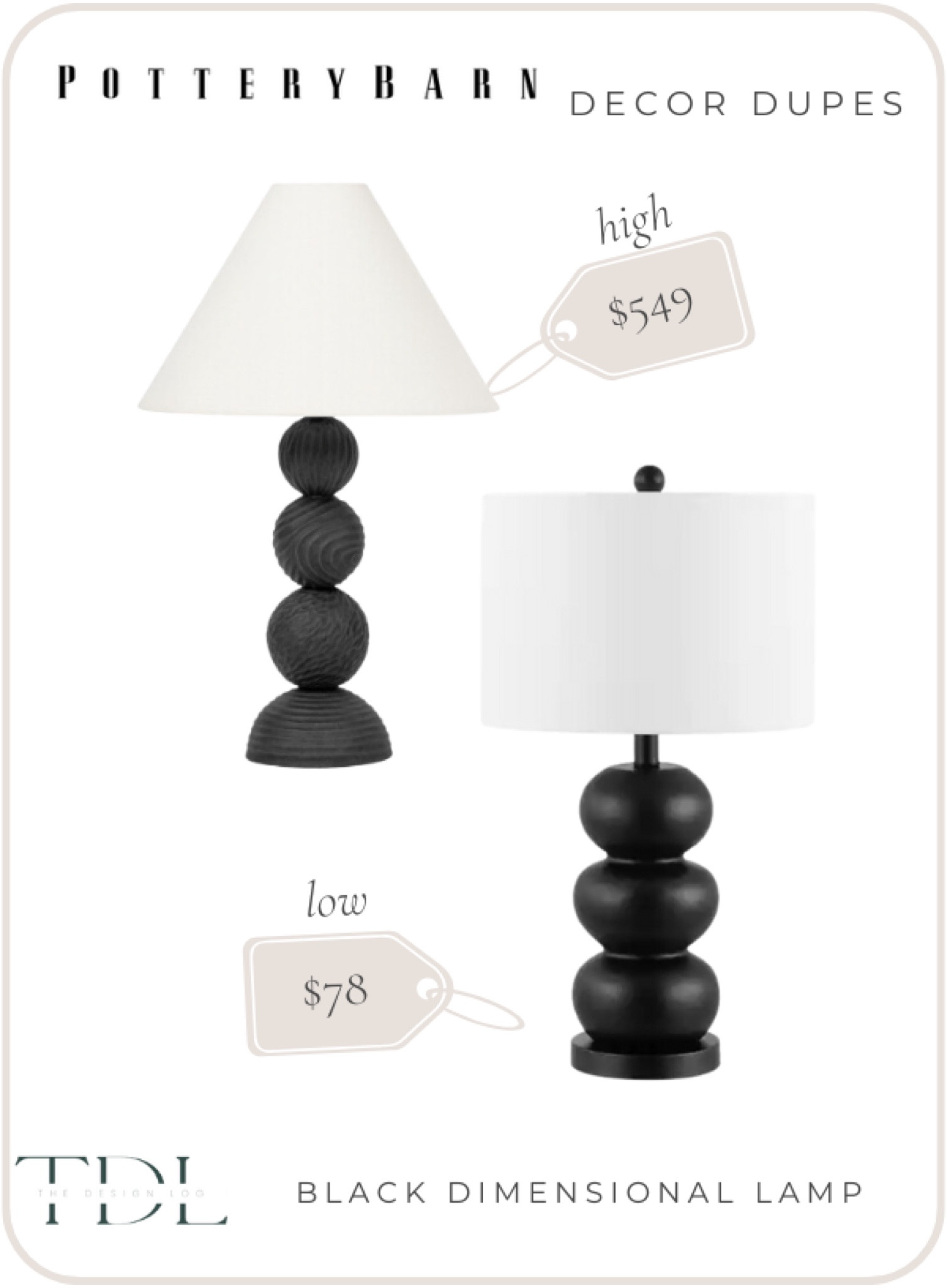 High || Low Budget Finds
#thedesignlog
#thedesignloghome

Pottery Barn lighting dupe


#LTKHome #LTKSaleAlert