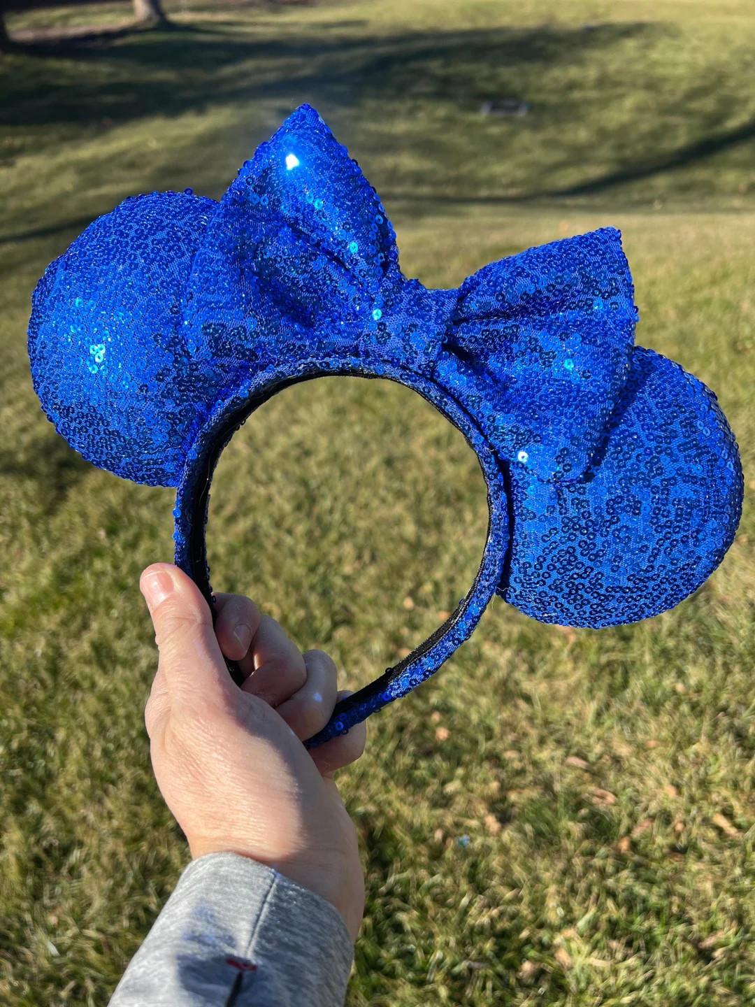 Royal Blue Sequin Ears with sequin covered headband | Etsy (US)