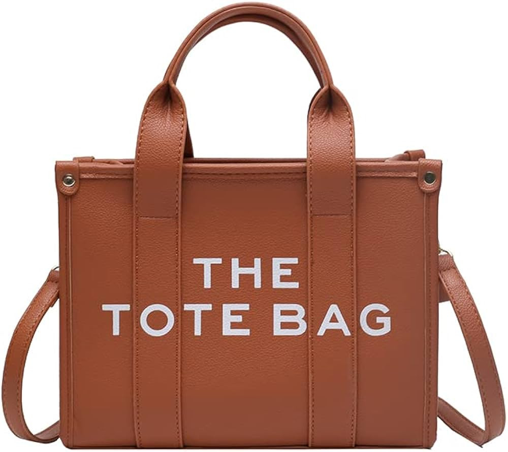Tote Bag for Women, Trendy Leather Tote Bag Small Personalized Top Handle Crossbody Handbags for Wor | Amazon (US)
