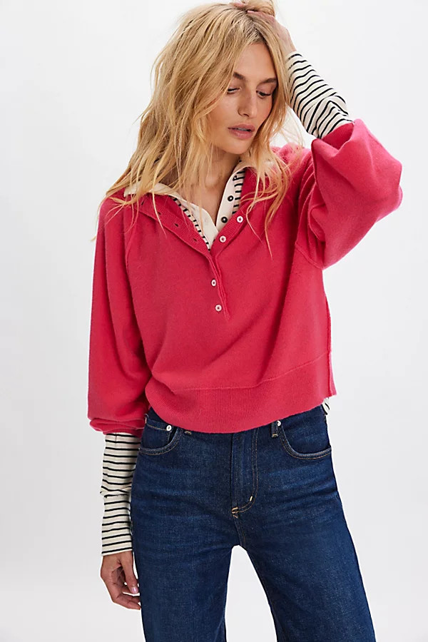 Porta Cashmere Henley Sweater | Free People (Global - UK&FR Excluded)