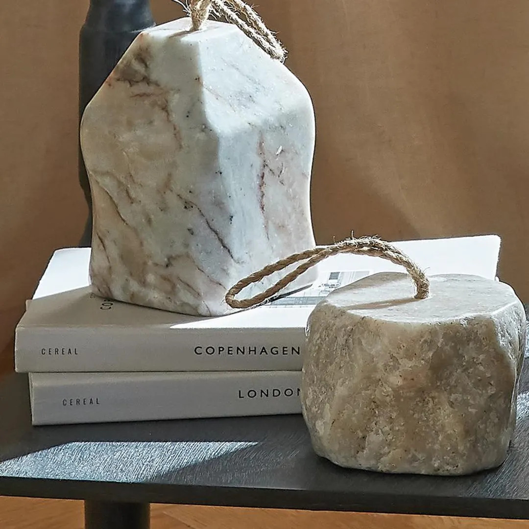 Marble House Doorstop • Solid Marble Door Stopper • Heavy Stone Door Weight • Neutral Home ... | Etsy (Global)