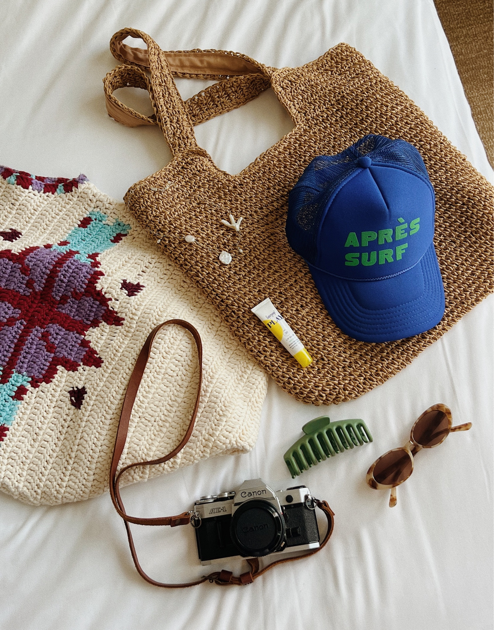 Beach bag essentials 🌞🥥🌴 Hat is from Clare V. - the designs change all the time! 

#LTKswim #LTKtravel #LTKitbag