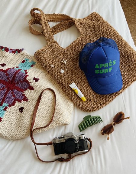 Beach bag essentials 🌞🥥🌴 Hat is from Clare V. - the designs change all the time! 

#LTKswim #LTKtravel #LTKitbag