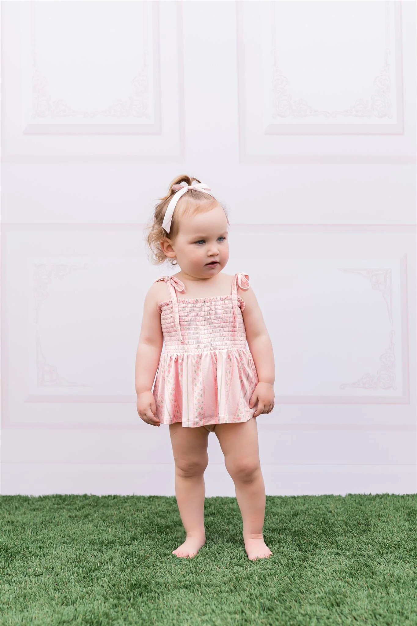 Victoria Smocked Twirl Romper | In My Jammers