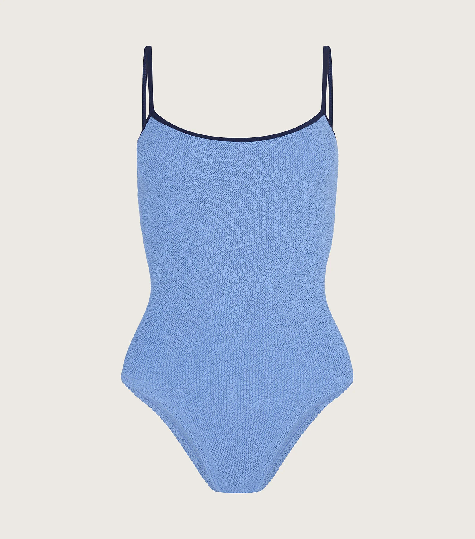 Pamela Swim Contrast - Cornflower/Navy | HUNZA G