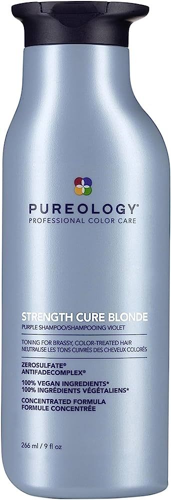 Pureology Strength Cure Blonde Purple Shampoo | For Blonde & Lightened Color-Treated | Tones & Fo... | Amazon (US)