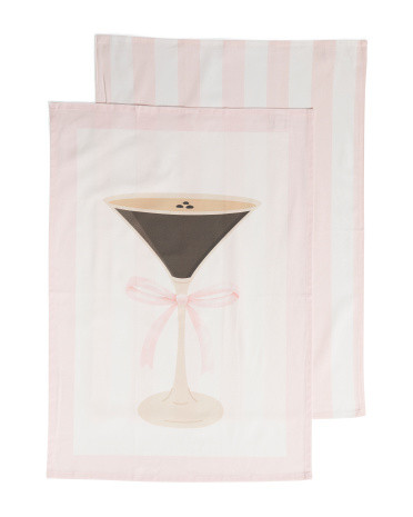 Set Of 3 Espresso Martini Kitchen Towels | TJ Maxx