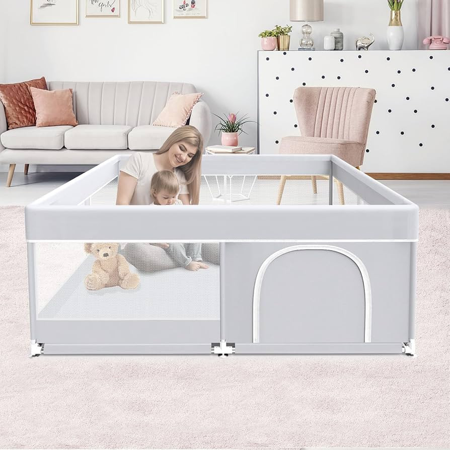 Baby Playpen, 50x50 Inch Baby Playard for Babies and Toddlers, Play Pens for Indoor & Outdoor, St... | Amazon (US)