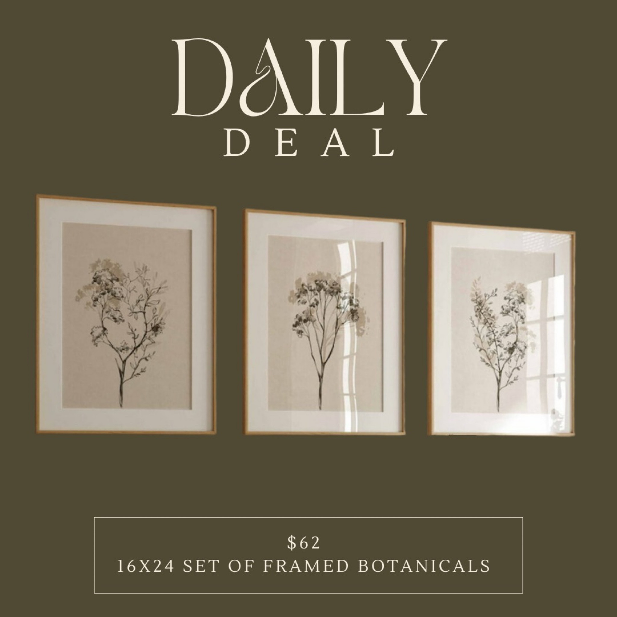 Spruce up your place with these awesome large botanical prints – and guess what? They're a steal at just $62 for all three! 🌿🖼️ No need to break the bank for some fancy decor – bring nature's vibes into your space without the fuss. Your walls are totally gonna thank you! 🏡✨ #BotanicalArt #HomeSweetHome #DecorDelight #GreeneryGoodness #walmart

#LTKfamily #LTKhome #LTKunder100