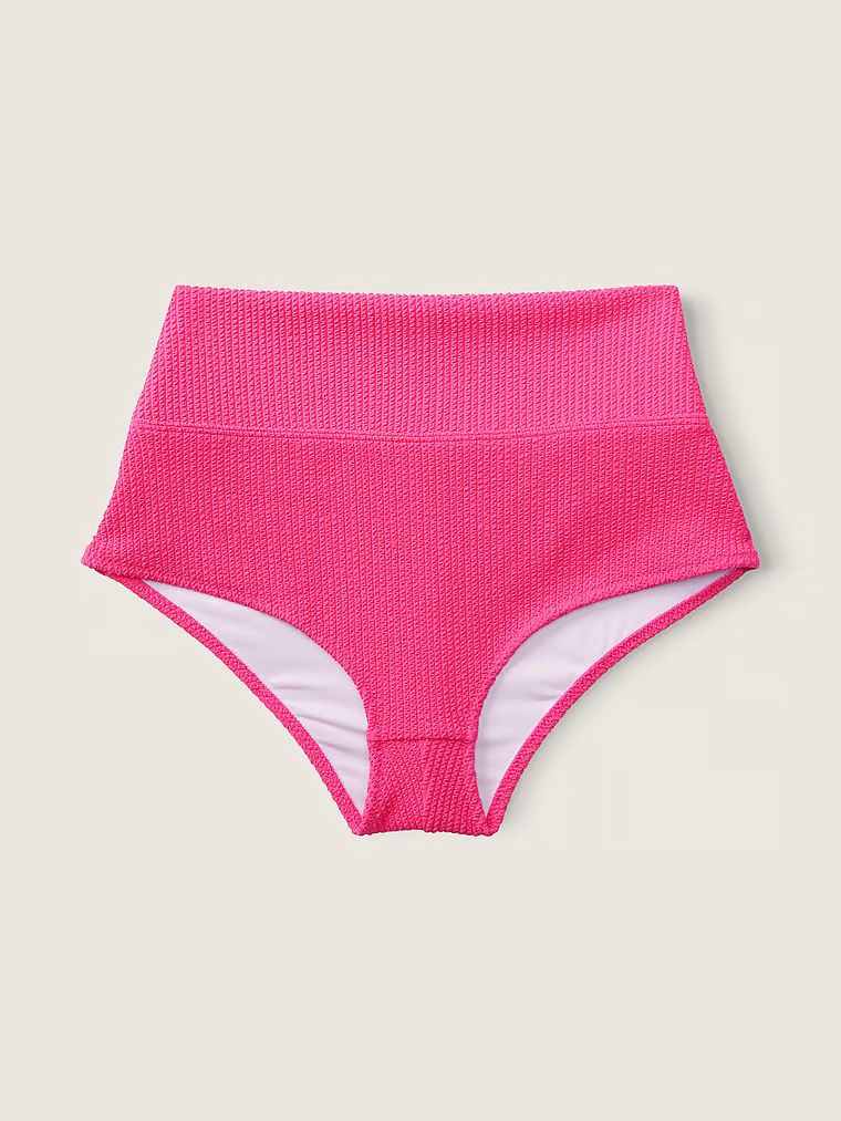 Crinkle High Waist Shortie Bikini Bottom - PINK | Victoria's Secret (US / CA )