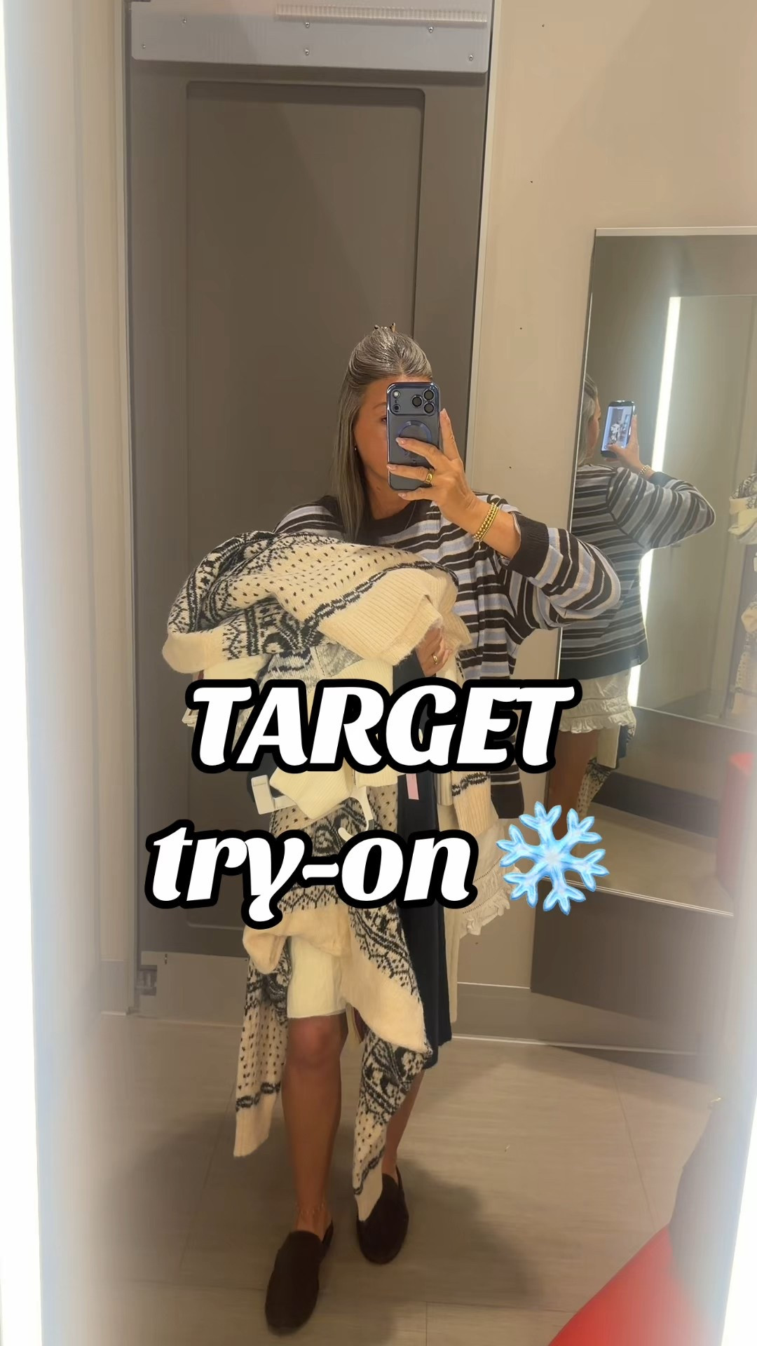 Mediums in all the sweaters and knit pants 
6 in all jeans and corduroy. The sweater knit pants aren’t online yet I will link them here when they are available online but check your local store! 

#LTKHoliday #LTKSeasonal #LTKFindsUnder50