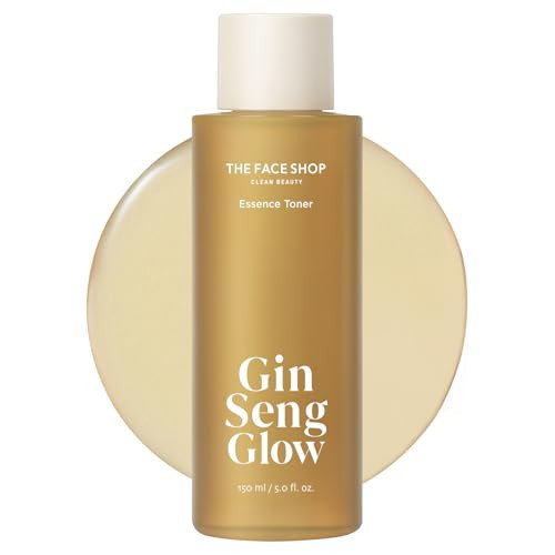 The Face Shop Ginseng Glow Essence Toner - Improves Skin Elasticity, Glowy Finish, for Dull & Dry Skin, with Korean Ginseng, Anti Aging, Korean Skincare, 150ml / 5.0 fl. oz. | Amazon (US)