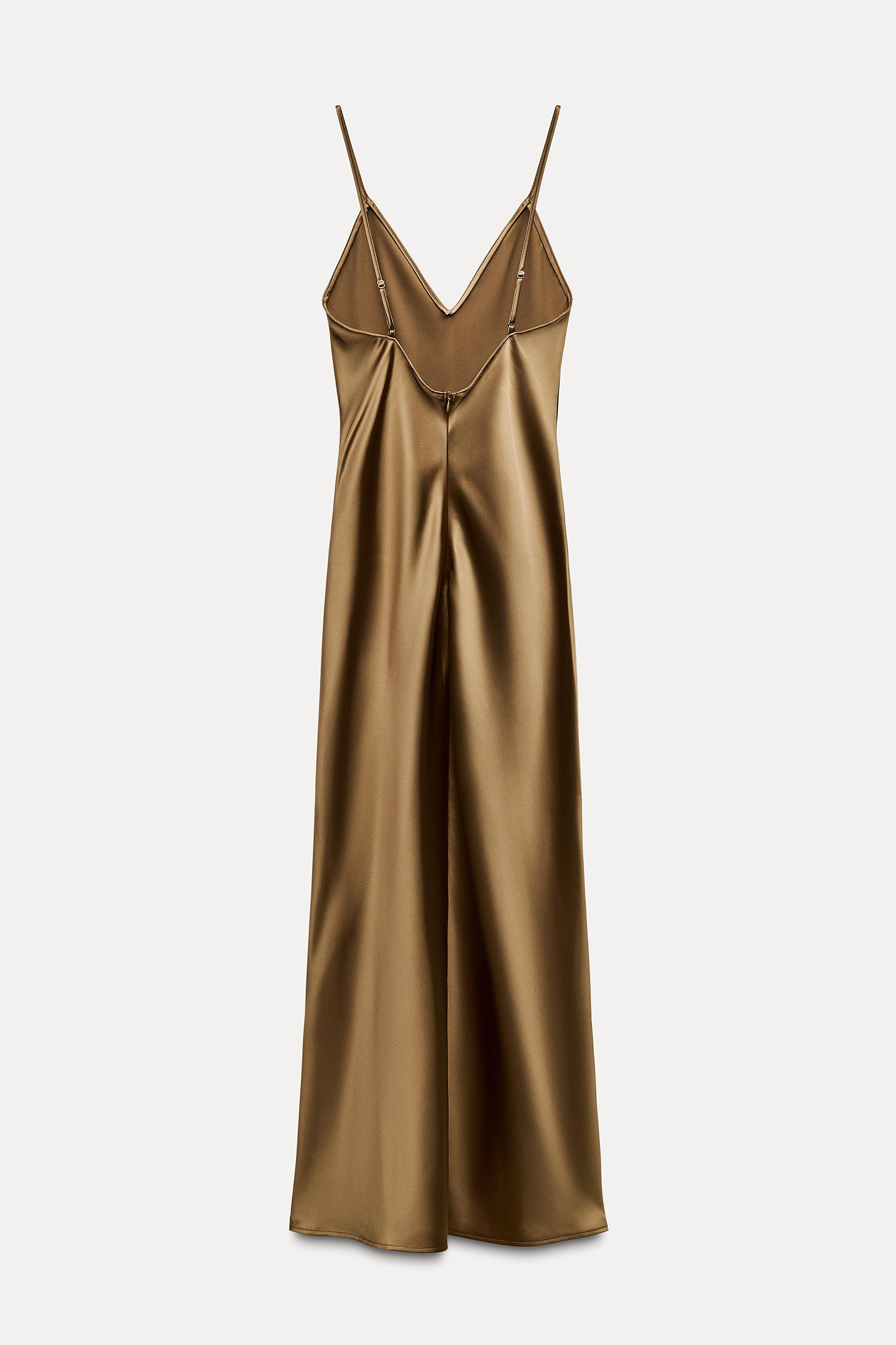 SATIN EFFECT MIDI DRESS | Zara US