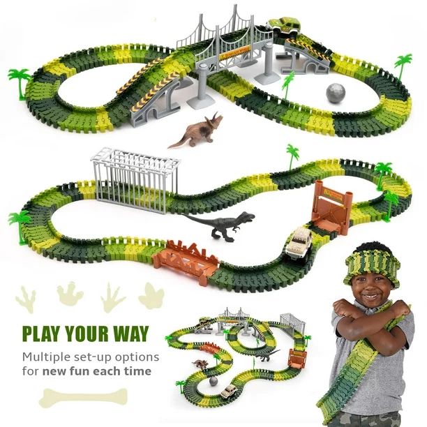 Dinosaur Toys Track For Boys and Girls - STEM Toys Activities for Kids - Build An Adventure Race ... | Walmart (US)