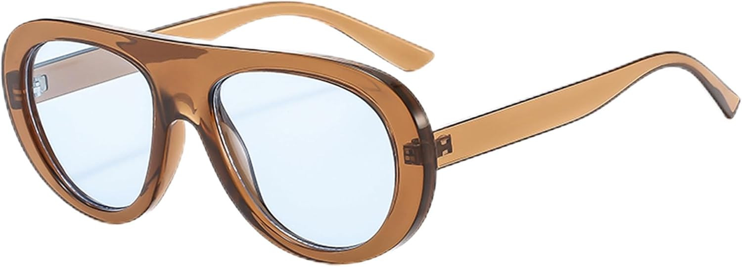 Retro Aviator Sunglasses for Women Chic Vintage Pilot Sun Glasses | Amazon (US)